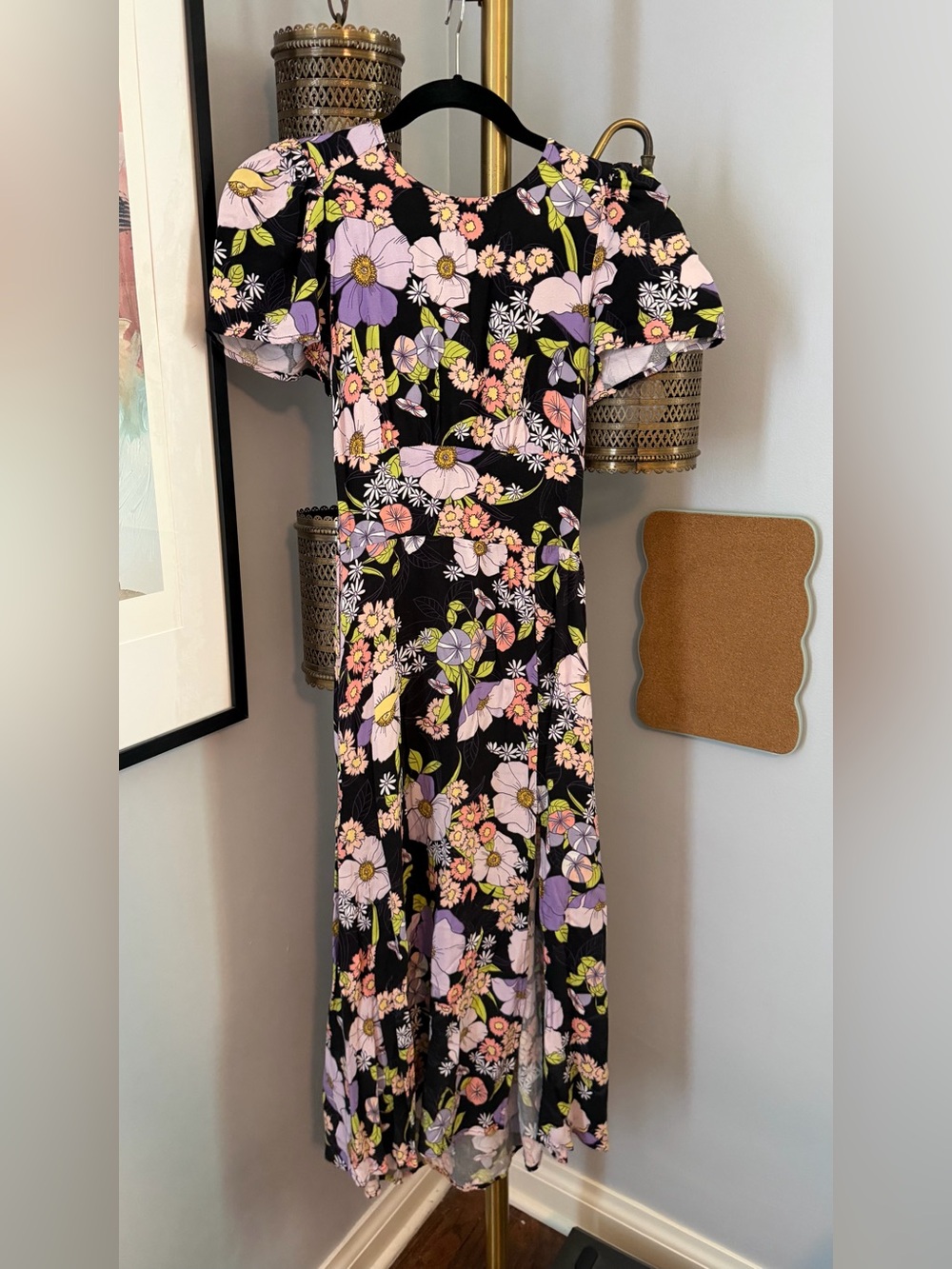 AFRM Floral Maxi Dress, Size XS